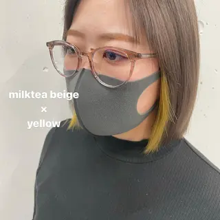 ショート カラー fifth所属・センターパート／マッ シュ／パーマ　あさみのヘアスタイル