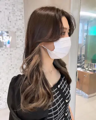 ロング カラー 韓国ヘア/耳ツボジュ エリー♡ayumuのヘアスタイル