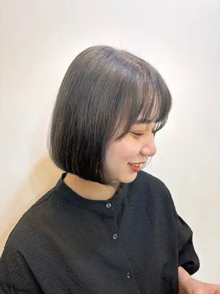 ミディアム シオン/艶髪カラー/ 韓国ヘアのヘアスタイル