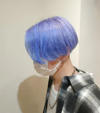 ショート カラー メンズ iss所属・メンズ/パーマ特化 /波巻き/林洋平のヘアスタイル