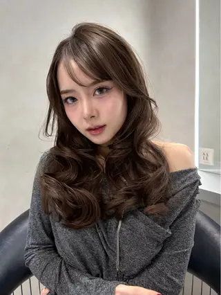 ロング カラー 韓国レイヤー×モテ髪 /MITSUKI🤍のヘアスタイル