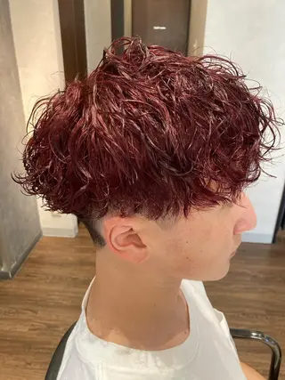 ショート カラー パーマ メンズ 橋本 和弥のヘアスタイル