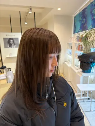 ミディアム パーマ あいり 福岡美容師のヘアスタイル