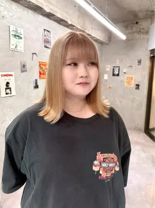 ミディアム カラー yuuna ✮ レイヤーカットのヘアスタイル