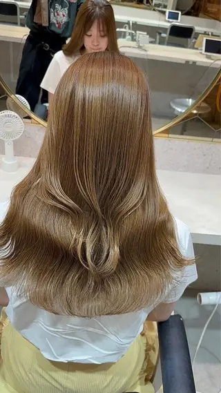 ロング カラー ヘアアレンジ 🩷ひより韓国ヘア/ 艶髪/ワンホン🩷のヘアスタイル