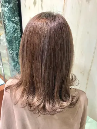セミロング カラー 奈良崎 和弘のヘアスタイル
