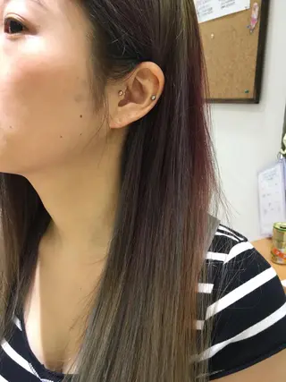 ロング カラー パーマ きむえり/髪質改善 /セット/カラーのヘアスタイル