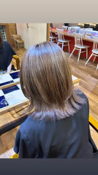 ミディアム カラー 髪質改善ｶﾗｰ🥣 ayaka🤎のヘアスタイル