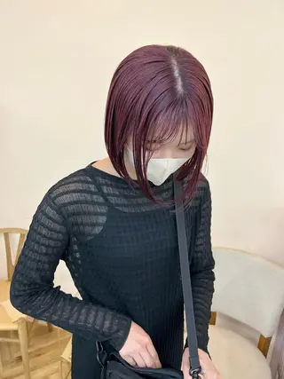 ミディアム カラー 舟橋耀/ブリーチカラ ー/レイヤーカットのヘアスタイル