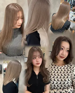 セミロング カラー ヘアアレンジ RIENS / ayu ♡のヘアスタイル