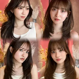 ロング カラー 縮毛矯正/レイヤー/ 髪質改善/龍之介のヘアスタイル