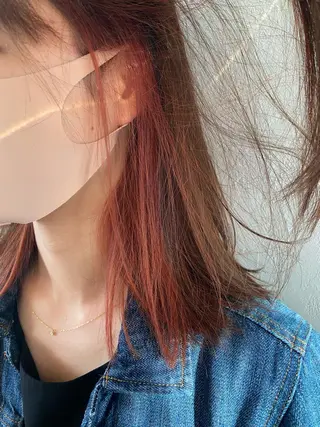 ミディアム カラー 黒田 凱斗のヘアスタイル