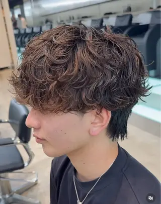 カラー パーマ メンズ fifth park 六反穂 龍介のヘアスタイル