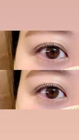 セミロング カラー パーマ ヘアアレンジ メンズ キッズ ネイル マツエク・マツパ アイブロウ 𝑹 eyelashのマツエク・マツパデザイン