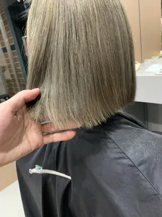 ショート カラー ボブパーマコテ巻き風 パーマNo1深江秀平のヘアスタイル