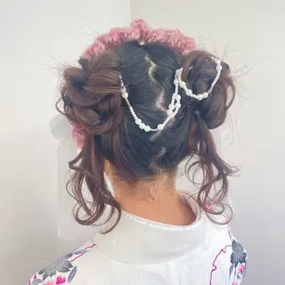 ロング パーマ ヘアアレンジ 古沢 みづきのヘアスタイル