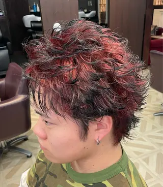 ショート カラー パーマ 立川/メンズ特化 阿見のヘアスタイル