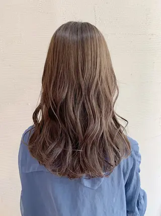 ロング カラー ヘアアレンジ 岡山駅/縮毛矯正/ 透明感カラー/中家のヘアスタイル