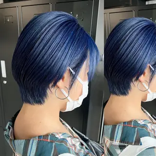 セミロング カラー mimiiy梅田 中崎町ハイトーンのヘアスタイル