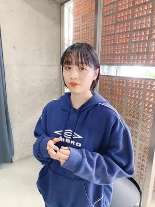 ショート カラー ボブパーマコテ巻き風 パーマNo1深江秀平のヘアスタイル