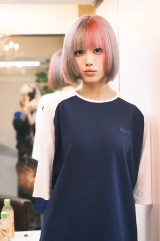 ショート カラー ヘアアレンジ 個性爆弾💣 ダブルカラー/ゆかのヘアスタイル