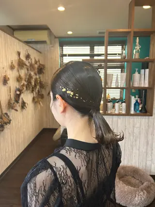 ミディアム ヘアアレンジ 早坂 さくらのヘアスタイル