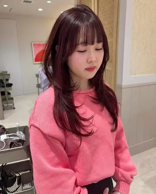 ロング 🎀韓国/艶髪/暗髪 🎀 柚月🫧立川駅のヘアスタイル