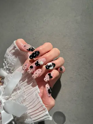 ネイル I-nailロング /ワンホン/キラキラのネイルデザイン