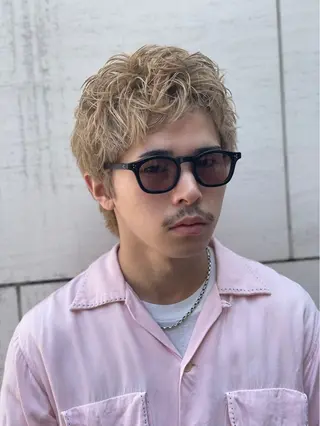 ショート カラー メンズ 無料パーマモデル 募集中/TAIYOUのヘアスタイル