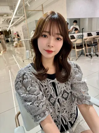 セミロング ショート/ボブ/ 白髪ぼかし/しんやのヘアスタイル