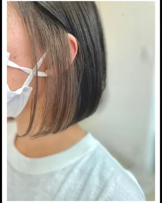 ミディアム カラー 【髪質改善】タケウチ 【手で乾かすだけ】のヘアスタイル