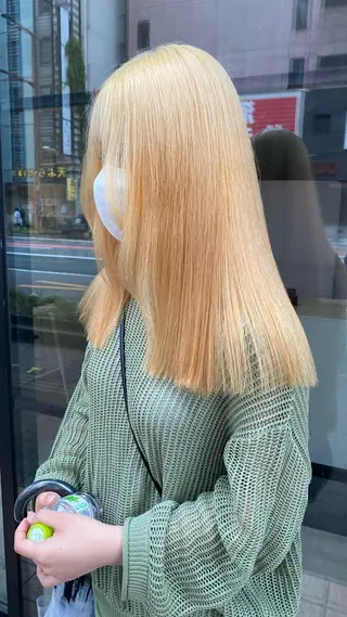 セミロング カラー RURI韓国ボブ 🇰🇷タッセルボブのヘアスタイル