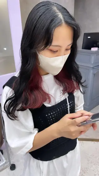 ロング Hui.所属・縮毛矯正・髪質改善 特化 出納 直起のヘアスタイル