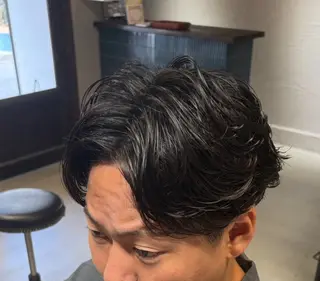 ミディアム パーマ メンズ Mio”ZONE所属・Mio ZONEのヘアスタイル