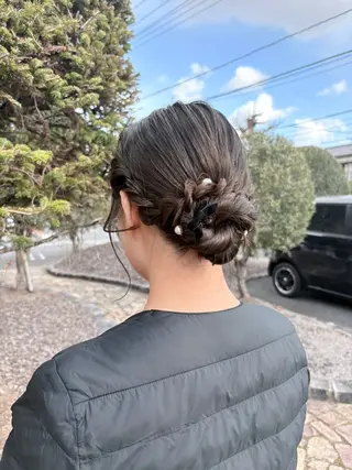 セミロング ヘアアレンジ Flat /rina🧸のヘアスタイル