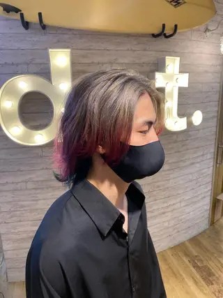 ショート カラー メンズ ウルフ🐺/ボブ ハイトーン🌈/増田のヘアスタイル