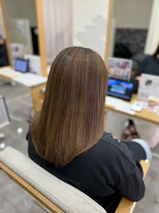セミロング カラー 太白区白髪ぼかし/ ボブカット/千葉達人のヘアスタイル