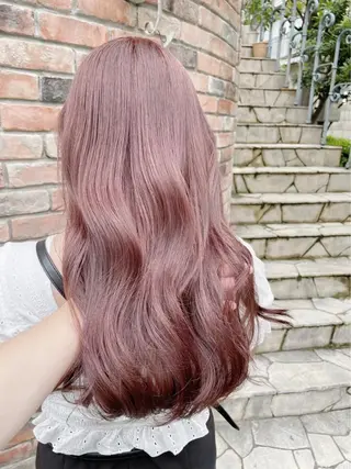 ロング カラー ヘアアレンジ 🌷FUKA🌷 まろやかハイトーンのヘアスタイル