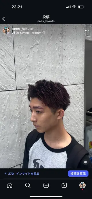 カラー メンズハイトーン 北斗💍レイヤーのヘアスタイル