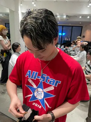 ショート メンズ スパイラルパーマ 🌐hina⭐️のヘアスタイル