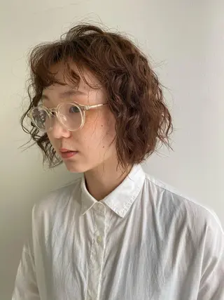 ショート カラー ヘアアレンジ パーマ指名No1 /namiのヘアスタイル