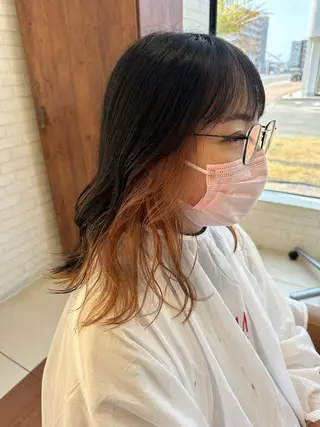 セミロング agu hair mieux所属・見川 ヒカルのヘアスタイル