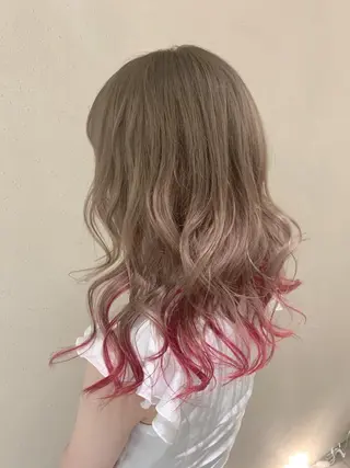 ロング カラー Blue 髪質改善 💎松藤 莉奈のヘアスタイル