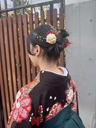 ミディアム ヘアアレンジ 🎗️【ヘアセット 美眉】吉川玲🎗️のヘアスタイル