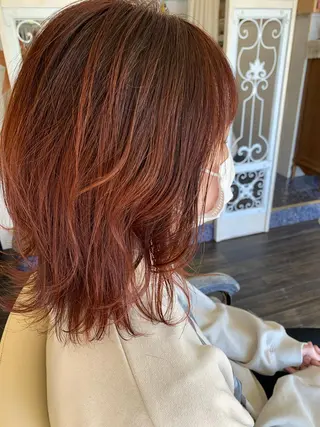 セミロング カラー DiMPlE  ディンプル所属・🌸スタイリスト 山浦美恵のヘアスタイル