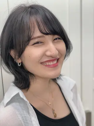 ミディアム カラー ハットリ /北習志野のヘアスタイル