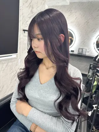 ロング 山北 優姫のヘアスタイル