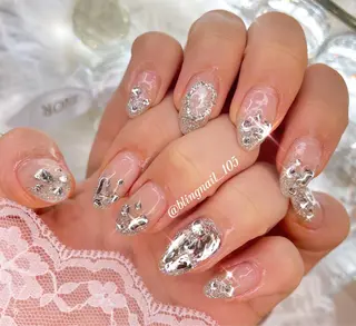 ネイル 23時まで❤︎韓国、 ワンホンネイルのネイルデザイン