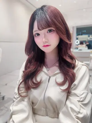 ロング カラー 韓国ヘア/レイヤー/ 顔まわり/りょーとのヘアスタイル