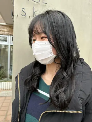 セミロング sato ayaka ｜透明感カラー🫧のヘアスタイル